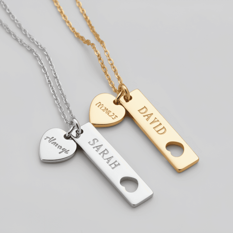 Custom Engraved Necklace – Personalised Name Jewellery