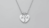 Silver Gold Broken Heart Best Friend 2Pcs Friendship Necklace Gift For Christmas