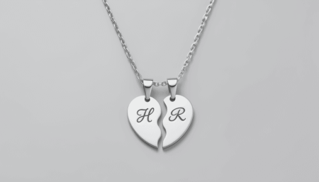 Silver Gold Broken Heart Best Friend 2Pcs Friendship Necklace Gift For Christmas
