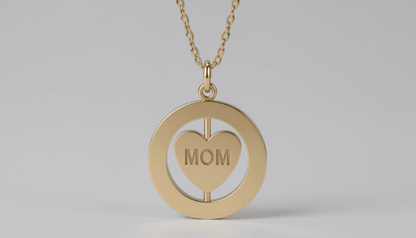 Personalised Engraved Womens Name Heart Revolving Necklace Gold Silver Christmas