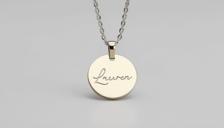 Personalized Engraved Pendant Necklace – Free Chain & Gift Box Included