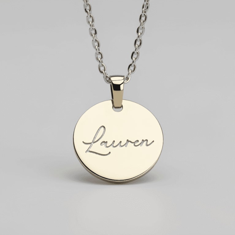Personalized Engraved Pendant Necklace – Free Chain & Gift Box Included